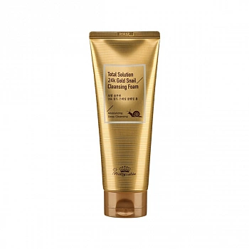 Пенка для умывания с муцином улитки и золотом Total Solution 24K Gold Snail Cleansing Foam