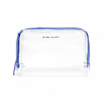 Базовая косметичка из ТПУ прямоугольной формы (Голубой) TPU Rectangular Basic Transparent Pouch (Blue)