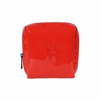 Лакированная косметичка (Красный) Enamel Square Pouch (Red)