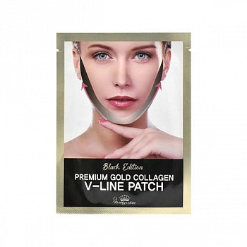 Патч для коррекции линии подбородка с золотом и коллагеном Premium Gold Collagen V-Line Patch