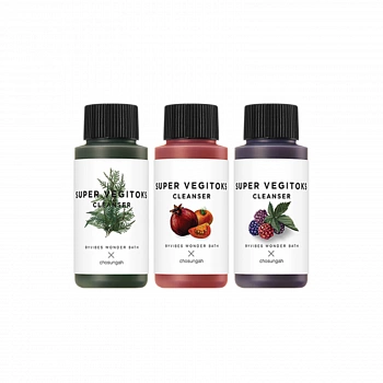 Миниатюры детокс-пенок для лица Super Vegitoks Cleanser Miniature Kit